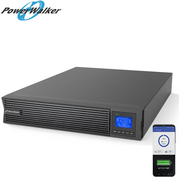UPS RACK POWERWALKER VFI 3000 ICR IOT PF1 ON-LINE 3000VA 8X IEC C13 1X IEC C19 USB-B LCD 2U