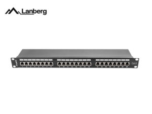 Patch Panel 24 Port 1U Cat.6 Black Shielded