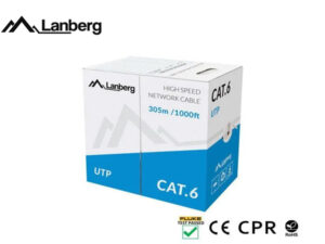 Lanberg LAN UFTP Kat-6A 305M drut CU LSZH CPR+ fluke passed, black