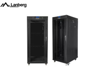 Lanberg RACK 19 Cabinet 27U 800x1000mm, Glass Door, LCD (Flat Pack) Black
